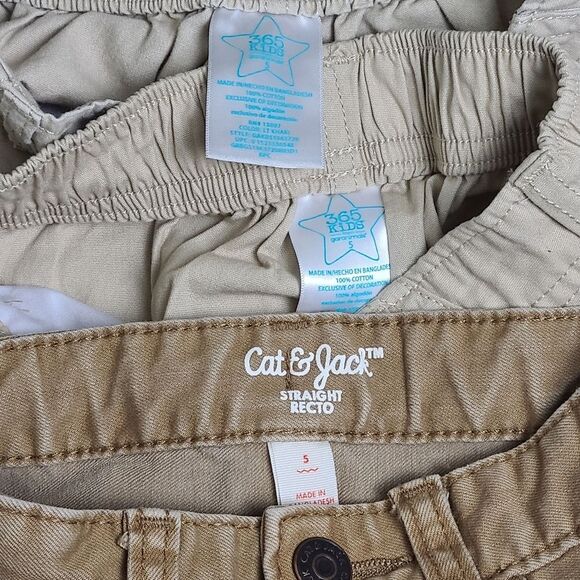 Cat & Jack Adjustable Waist Pants and 365 Kids Pull On Shorts School Uniform 5 - Picture 8 of 8
